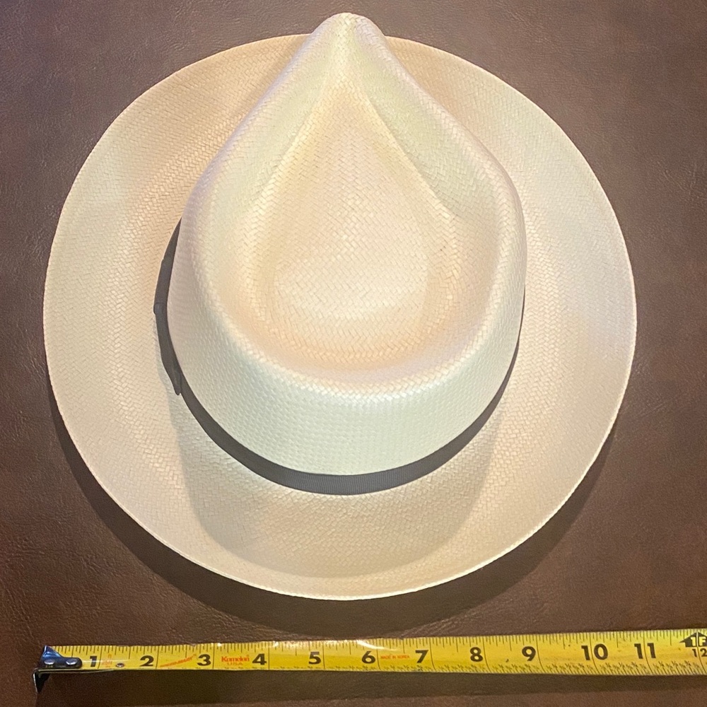 Stetson Light Straw Fedora Hat - Ivory - Picture 11 of 16